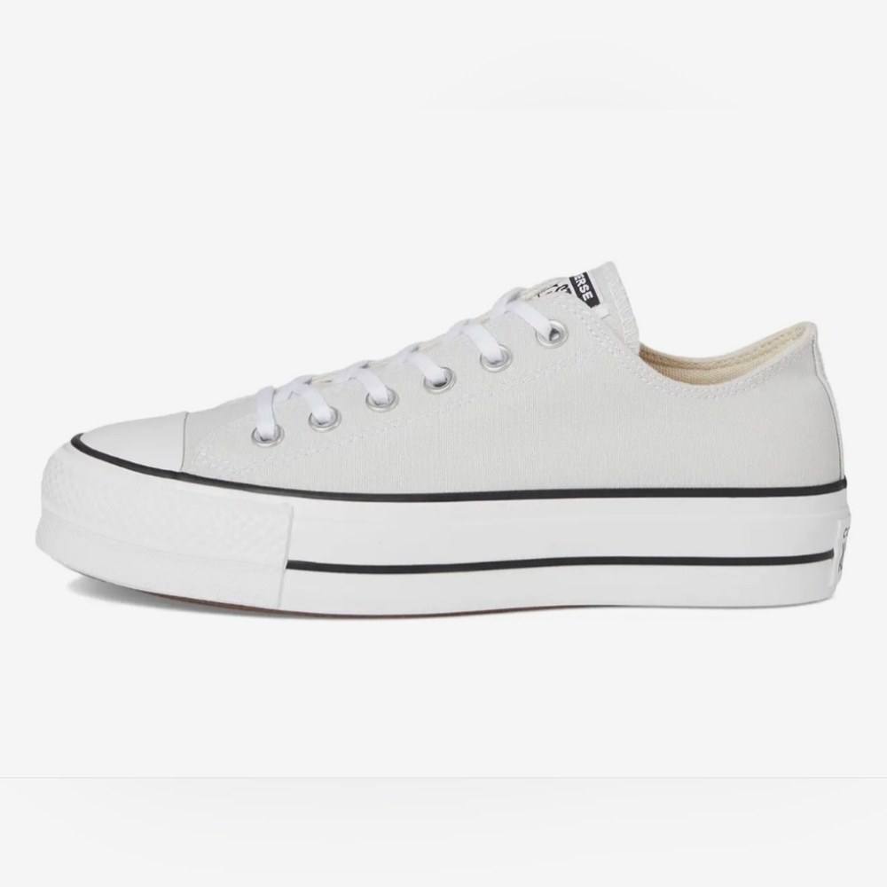 CONVERSE CTAS LIFT PLATFORM BARELY GREY/WHITE/BLACK CANVAS SNEAKERS US5.5/UK3.5